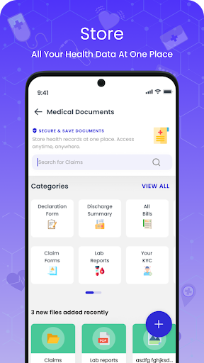 Android application HealthBank screenshort