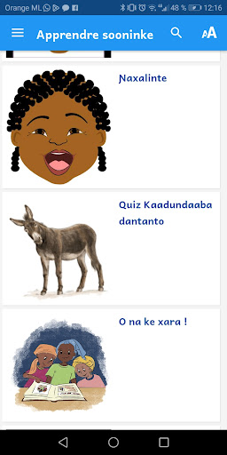 Android application Soninke – Apprendre sooninke screenshort
