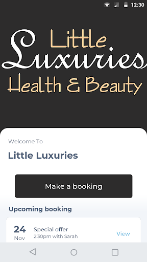 Android application Little Luxuries screenshort