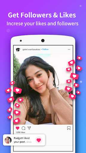 Android application Followers for instagram likes+ screenshort