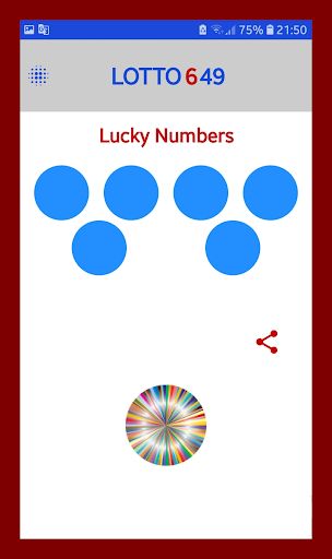 Android application Lotto 649 Lucky Numbers screenshort