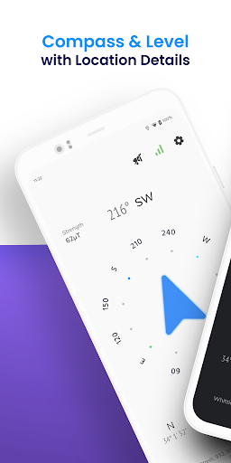 Android application Compass - Navigation & Level screenshort