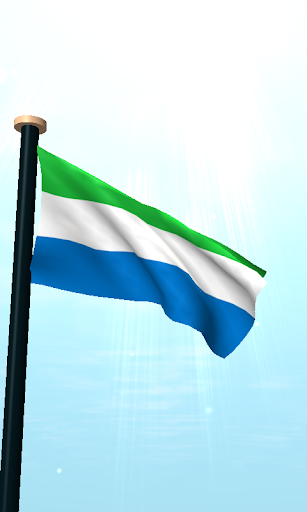 Sierra Leone Flag 3D Wallpaper Screen 2
