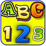 French alphabets and numbers icon