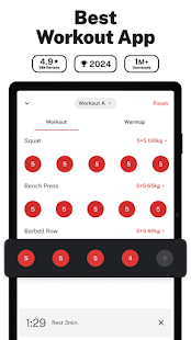 StrongLifts Weight Lifting Log स्क्रीनशॉट