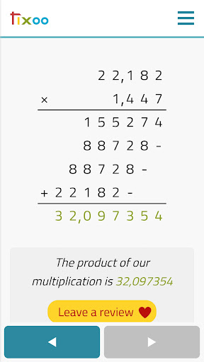 Long division Screen 2