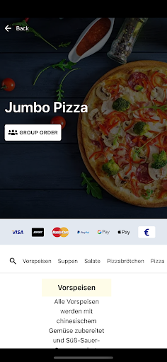 Jumbo Pizza Screen 2