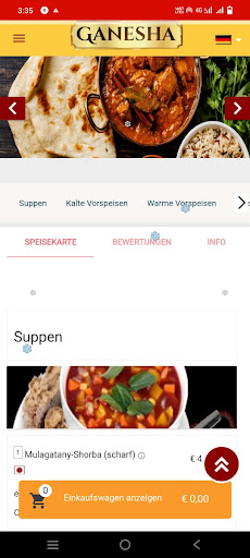 Ganesha Restaurant Neustadt Screen 2