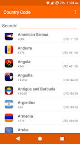 Screenshot 1 Country Code android