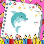 Cover Image of Download Offline Dolphin Coloring Book  APK