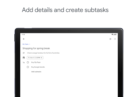 Google Tasks Capture d'écran