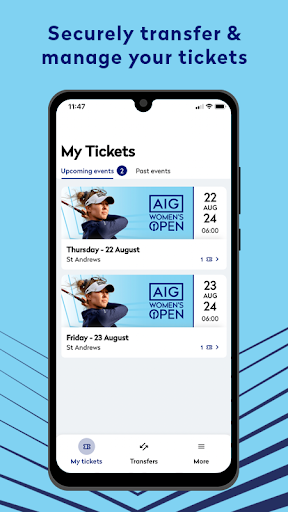 The AIGWO Tickets App Screen 2