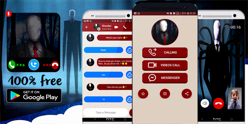 Android application slender Man's video call screenshort