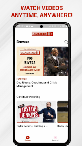 Android application Coaching U+ screenshort