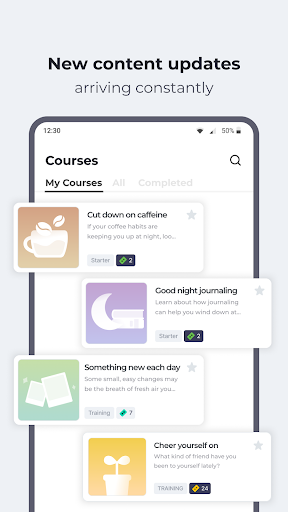 Screenshot of Lighthouse : Self-care app