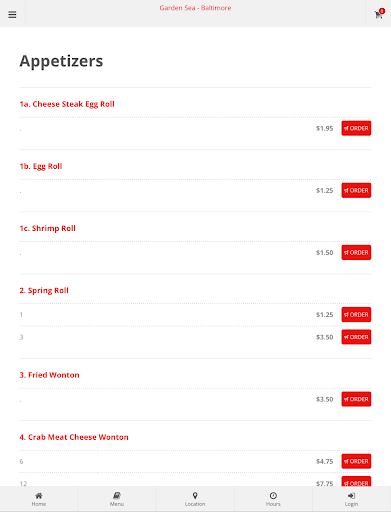 Garden Sea Baltimore Ordering