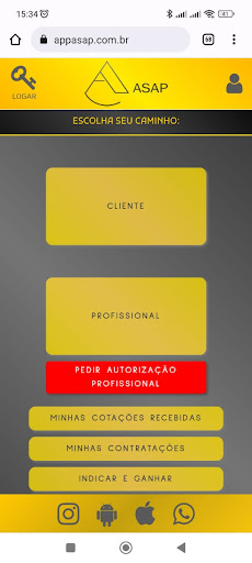 Android application App Asap screenshort