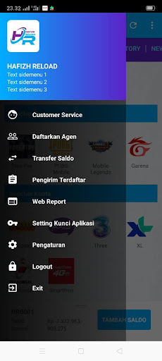 Android application Hafizh Reload screenshort