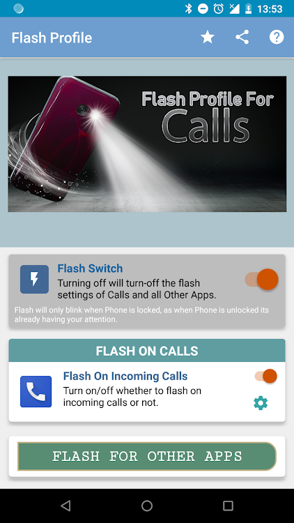 Flash Profile For Calls - 1.0.4 - (Android)