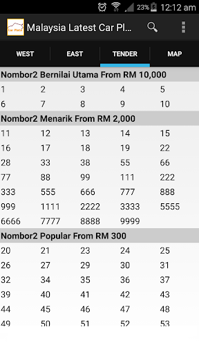 Malaysia Car Plate Terkini Screenshot 3 - AppWisp.com