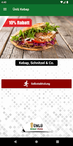 Android application Ünlü Kebap screenshort
