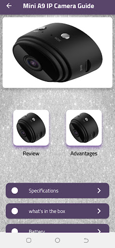 Android application Mini A9 IP Camera Guide screenshort