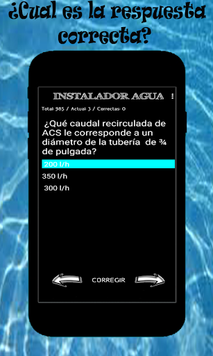 Test instalador de agua Screen 2