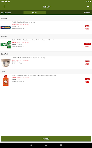 Android application Commissary CLICK2GO screenshort