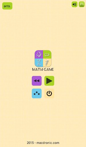 Android application Math game screenshort