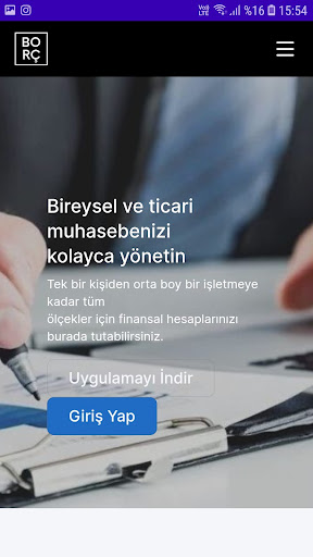 Android application Borç Takibi screenshort