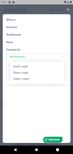 Bigfix Servicer Screen 2