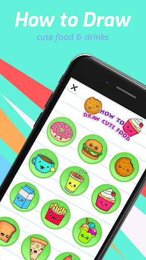 Android application How to draw Food and Drinks screenshort