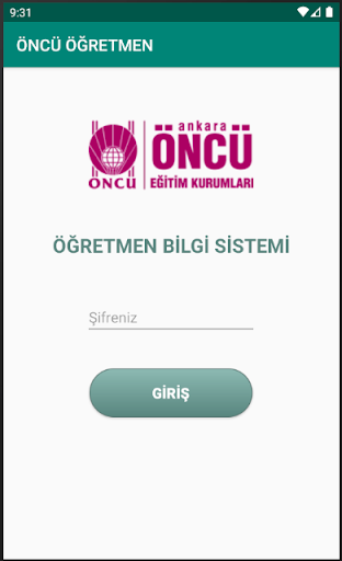 Android application ÖNCÜ ÖĞRETMEN BİLGİ SİSTEMİ screenshort