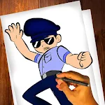 Cover Image of Download how to draw police cartoon and color 1.6 APK