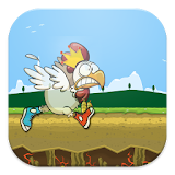 chicken run and jump icon
