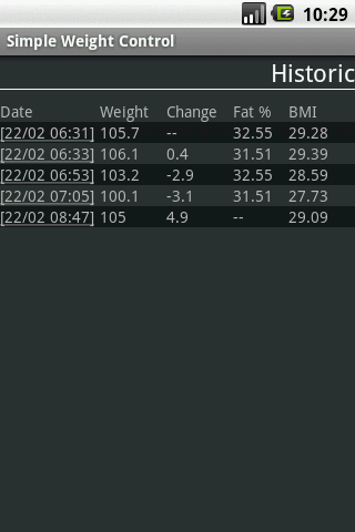Simple Weight Control Pro Screen 3