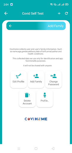 Android application Trivitron COVIHome screenshort