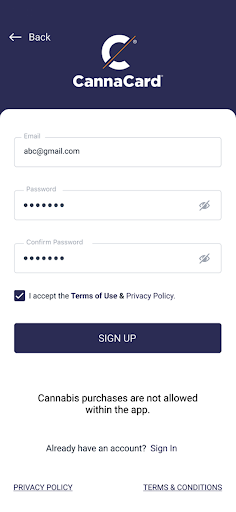 CannaCard - Mobile Payments Screen 3