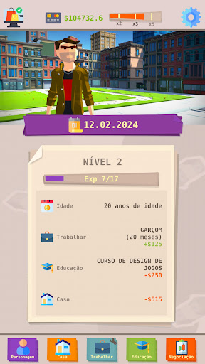 Visualização do aplicativo