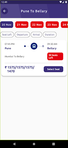 Varahi Travels Screen 3