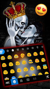 Crown Skull Kiss Keyboard Theme