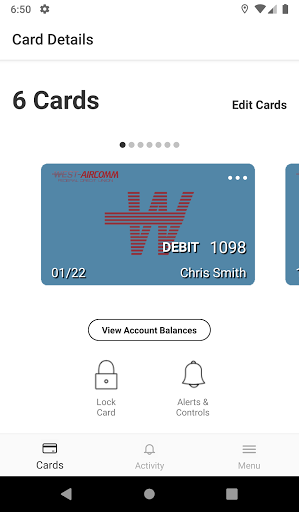 Android application West-Aircomm CardGuard screenshort