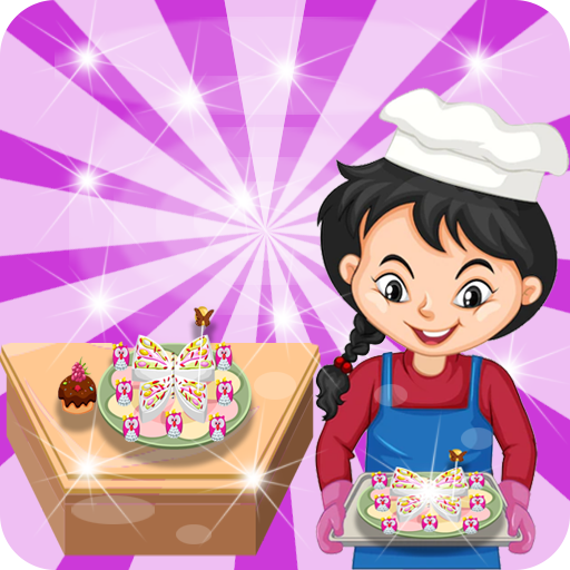 cake game birthday butterfly logo
