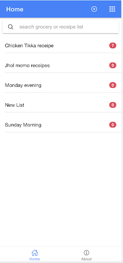 Android application Home Grocery List App screenshort
