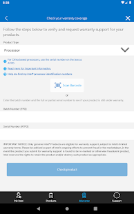 Intel® Support App Screenshot