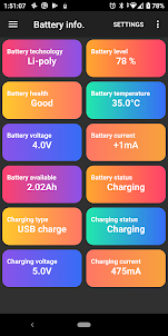 Battery info.