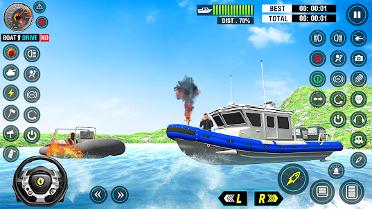 Police Boat Chase Game Boat 3D