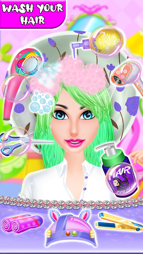 Cute Girl Hairstyles Spa Salon Screen 2
