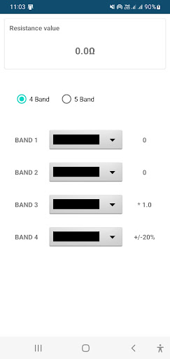 Resistance calculator Screen 3