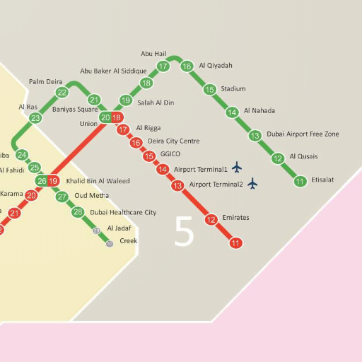 Dubai Metro Map  Icon